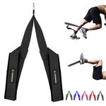 MANUEKLEAR Reverse Squat Strap, Reverse Squat AB Strap for Hip Flexor Training, Perform Hip Flexor Raises, Tricep Pull Downs, AB Crunches, Cable Pulls Home Gym Training Equipment (Black)