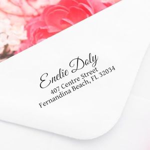 Promot Large Custom Return Address Stamp - Personalized Text Up to 3 Lines with 4 Ink Color Options - Personalized Self-Inking Rubber Stamp for Office & Small Business - Easy to Change Ink Pad