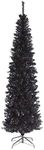 National Tree Company Artificial Christmas Tree, Black Tinsel, Includes Stand, 6 feet