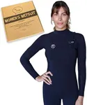 Ho Stevie! Women’s Surfing Wetsuit – Chest Zip Fullsuit – Warm Superstretch 3/2mm or 4/3mm Neoprene w/GBS Seams (Black 4/3mm, 8S (8 Short))