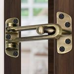 Plantex Security Latch for Home/Safety Door Lock for Home-Office- Hotel, Safety Guard with High Security Auxiliary Lock (Brass Antique)