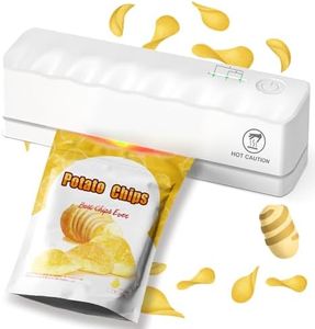 Bag Sealer Mini Rechargeable,3000mAh Heat Sealer Machine with 5 Adjustable Gears Chip Bag Resealer,Plastic Bag Sealer for Food Snack Bags Storage(white)