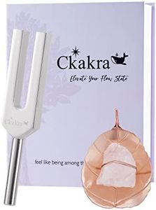 Ckakra Sound Therapy Tuning Fork,2048Hz Healing Rose Quartz Crystals Set, Meditation,Mindfulness,Zen Decor,Self Care Gifts for Women, Lilac Box, Rose Gold
