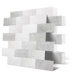 MOONFUN 10 Sheet Peel and Stick Backsplash PVC Wall Tile,11.4" x 11.6" Self Adhesive Tile Stick on Back Splash for Kitchen, Bathroom, Laundry Room, RV, Living Room Wall Decor(Light Wood)