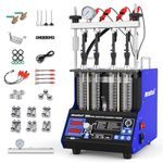 V209 GDI Fuel Injector Cleaner Machine, 220V 4-Cylinders Heated Ultrasonic Injector Cleaner and Tester Kit with 10 Functions, Diesel & Gasoline Fuel Injector Tester for Car Motorcycle EFI/FSI