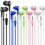 Bulk Earbuds Headphones 30 Pack Multi Colored for School Classroom Students Kids Child Teen (Mixedcolor)