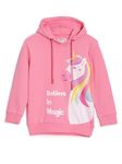 The Mom Store Hooded Sweatshirt| 100% Cotton with French Terry | Kids Winter wear | Cute Prints | Warm | for Boys and Girls | Believe in Unicorn | 7-8 Years