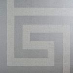 Giorgio Greek Key Wallpaper Belgravia Soft Silver Textured Vinyl