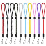 Hand Wrist Strap Lanyard, Hukado 10 Pack 9.5 inch Adjustable Nylon Wristlet Straps Keychain String for Cell Phone Case Holder, Camera, Key, GoPro, USB Drive, Ski Glove, ID Name Tag Badge (Multi Color)