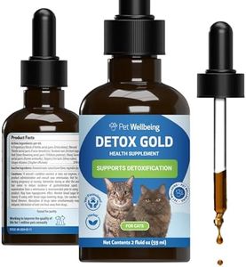 Pet Wellbeing Detox Gold for Cats - Supports Natural Vitality & Maintains Overall Wellness with Nettle, Blessed Thistle, Burdock Root - Veterinarian-Formulated Herbal Supplement 2 oz (59 ml)