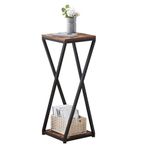 VonDream Tall Plant Stands Indoor, 2 Tier Pedestal Stand, Corner Plant Stands for Indoor Plants Multiple, Small Side Table for Indoor Plants, Tall Plant Table