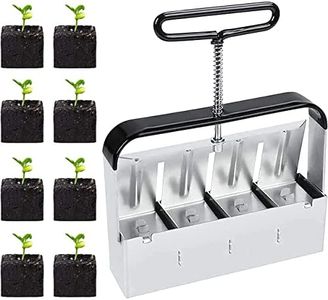 Manual Soil Blocker Maker 4 Pack Grids Soil Blocker Set Soil Block Maker Seed Trays Plant Germination Equipment for Home & Garden Seedlings Cuttings