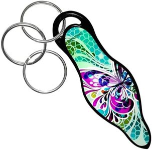 MUNIO Self Defense Keychain Kit – Personal Safety Device, Portable and Legal for Airplane Travel, TSA Approved, Made in the USA (Butterfly Glass)