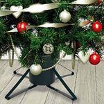 URBNLIVING Metal Christmas Tree Stand Heavy Duty Clamp Pot Base (Black, 21cm)