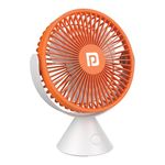 Portronics Aero Breeze Portable table Fan 178mm, USB Rechargeable Fan, 3 Speed Airflow, Battery Powered Silent Operation, 4 Hours Back Up, 360° Rotatable USB Fan, BLDC Fan for Kitchen,Office,Home