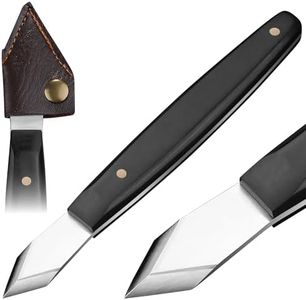 Marking Knife - 5CR15 High Carbon Steel Woodworking Scribing Knife, Double Beveled Blade with Wooden Handle, Leather Sheath Included - Wood Scribe Tool for Carving, Ideal Gifts for Men, Precision Tool
