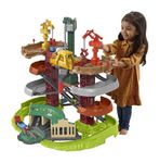 Thomas & Friends Multi-Level Toy Track Set, Trains & Cranes Super Tower, 2.5 Ft Tall with 3 Characters for Preschool Kids Ages 3+ Years