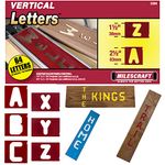 Milescraft 2204 1.5in. & 2.5in. Vertical Letter Templates for Sign PRO & Sign Crafter Jig– Rout Custom Vertical Wood Signs – 64pcs., Red