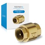 Bächlein Universal Non-Return Valve - Brass Non-Return Valve with G1 Inch Female Thread on Both Sides - Stainless and Watertight Non-Return Valve for a Safe Drinking Water System