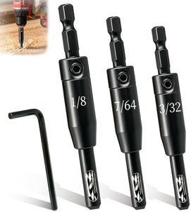 2026 Upgraded Self Centering Drill Bit Set VIX Bits, Cabinet & Door Hinge