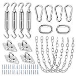 TooTaci Sun Shade Hardware Kit Rectangle with 4×1M Chains,6inch Shade Sail Hardware Kit,304 Stainless Steel Sun Shade Sail Hardware Kit for Shade Canopy,Patio Sun Sail Installation