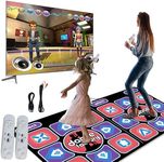 Dance Mat for Girls, Light Up Dance Pad, Kids Musical Dance Play Mat with 100 Songs, 5 Game Modes, 2-Player Interactive Fitness Mat for TV & Computer Games, Fun Christmas Birthday Gift for Boys & Girl