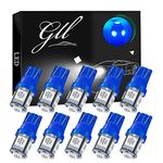 501 LED Bulbs, W5W LED Bulbs Blue 194 LED Bulbs 5050 5SMD T10 Capless LED Bulbs Wedge T10 ED Bulbs for Car Number Plate Lights, Dome Lights, Side Lights, Dashboard Lights