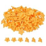 PATIKIL Rubber Pin Backs, 100 Pack Star Shape Butterfly Clutch Lapel Pin Backing Locking Pin Keepers Brooch Holder for Uniform Badge Hat Tie, Orange