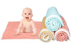 MOM CARE Newborn Nappy Changing Mat Baby Urine Sheet Super Soft Pure Cotton Sheet/Kantha/Gudris/Potra/Phaliya Pack of 1 Large White