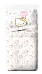 Jay Franco Hello Kitty Twin Size Sheet Set - Super Soft 3 Piece Stars & Hearts Bedding Set - Microfiber Sheets Includes Reversible Pillow Covers