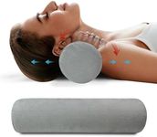 JOYENERGY Cervical Neck Roll Foam Pillow, Round Neck, Support for Sleeping, Bolster Pillow for Bed, Legs, Back and Yoga, 4.7 Inch Diameter x 17 Inches Long