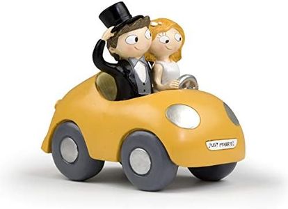 Mopec Figura de Pastel Pareja de Novios Pop & Fun en Coche, Blanco