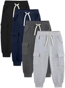 Avsead Boys Sweatpants Pants 4 Pack Cargo Joggers with 4 Pockets Size 6-7