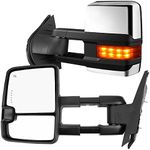 YITAMOTOR Towing Mirrors Compatible with 2008-2013 Chevy Silverado GMC Sierra, Power Heated Adjustable LED Arrow Signal Light, Mirror Replacement for 2007-2013 Yukon XL Denali Tahoe Suburban Avalanche