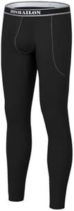 MUEBAIRES Mens Leggings,Long Johns,Low Rise and Thin Style Thermal Pants for Men,Mens Lightweight Baselayer Leggings 1Pack Black-XL
