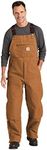 Carhartt Men's Loose Fit Firm Duck Insulated Bib Overall, Carhartt Brown, Medium Short