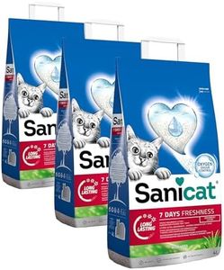 Sanicat - Classic cat litter with Aloe Vera | 7-day odour control | Fast absorption | product for your pet’s hygiene | Keep Your Home Clean | 4L capacity (Pack of 3)
