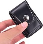 Enyolidimk Black Lighter Case Handmade PU Leather Lighter Pouch Holder Case with Belt Loop Lighter Holder Pocket Lighter Purse Compartments igarette Purse Leather Pouch with Loop Open, Lighters