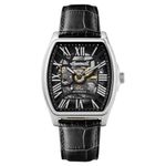 Ingersoll The California Mens 39mm Automatic Watch with Skeleton Dial and Black Leather Strap