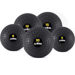 Lions Slam Ball - Heavy Duty Weights Medicine Ball Rubber Power Strength Training, Fitness Home Gym Exercise 5kg 8kg10kg 12kg 15kg (10kg, Tyere-Black)