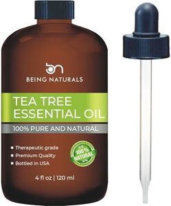 Organic Essential Oil - Huge 4 FL OZ - 100% Pure & Natural – Premium Natural Oil with Glass Dropper (Tea Tree, 4 fl oz)