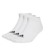 adidas Unisex Thin and Light Sportswear 3 Pairs Low-Cut Socks, White/Black, L