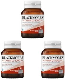 Blackmores Vitamin D3 1000 IU | Supports Bone & Muscle health| 60 Capsules (Pack of 3)
