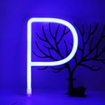 GUOCHENG Blue Neon Letters Light Al