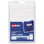 AVERY No Iron Clothing Labels, Washer & Dryer Safe, Writable Fabric Labels, 54 Labels, 1 Pack (40720), White, 1/2"x1-3/4"