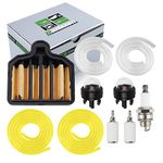 partszen 575296301 Air Filter 605-390 for Craftsman 358350981 358350980 358350982 Gas Chainsaw Poulan Pro PP5020AV PP4818A with Fuel Line Spark Plug Primer Bulb