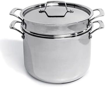 BergHOFF Professional 18/10 Stainless Steel Tri-Ply 3Pc Steamer Set, Induction Cooktop Ready, Fast, Evenly Heat, Oven Safe