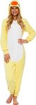 Silver Lilly Slim Fit Animal Pajamas - Adult One Piece Cosplay Duck Costume (Yellow, Small)