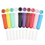 30PCS Essential Oil Inhaler Tubes with 30 Pieces Cotton Wicks Refillable Nasal Inhaler Stick Aromatherapy for Aromatic Therapy 10 Colors