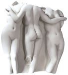 Design Toscano OS68903 Three Graces Wall Fragment - Original Size - Grey